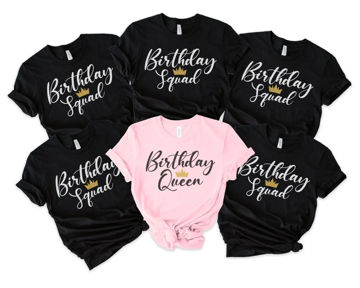 Birthday Queen Shirt, Birthday Squad Shirts, Birthday Party Shirts, Birthday Teams T-shirt, Birthday Crew Shirts, Birthday Group Shirts