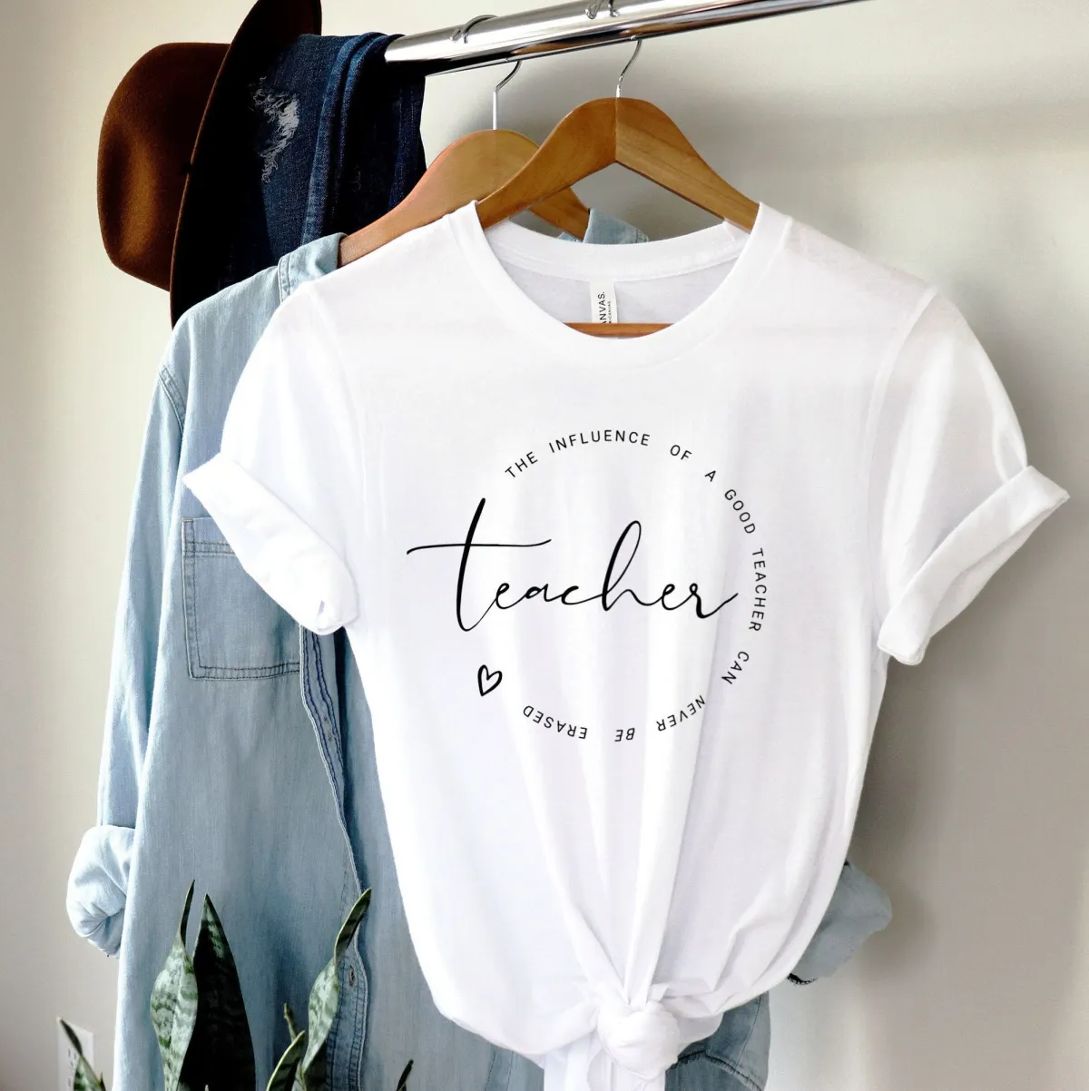 The Influence Of A Good Teacher Can Never Be Erased Shirt, Teacher Gift, Teacher Shirt, Elementary School Teacher Shirt, Preschool Teacher
