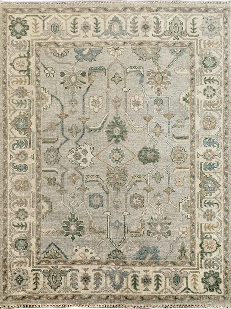 Meadow Hand-Knotted Wool Oushak Rug - full rug