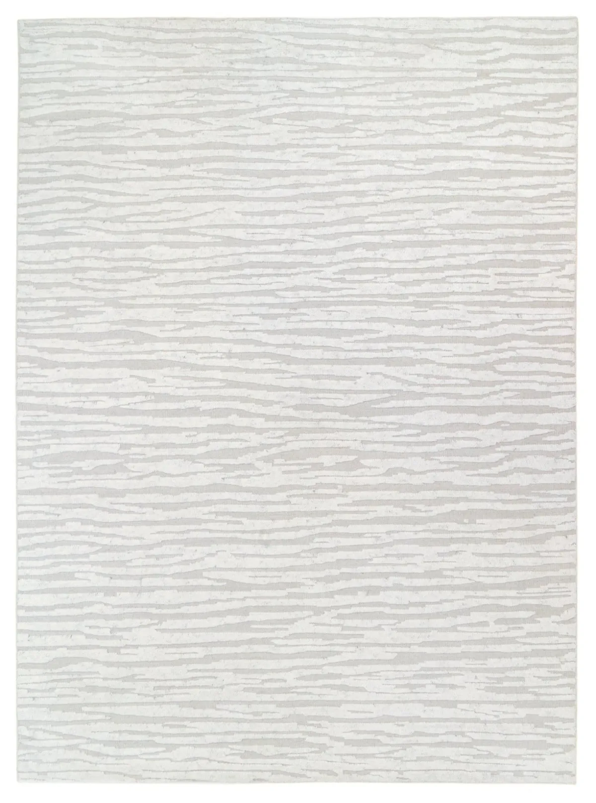 Ivory Texture Handwoven Wool Rug - full rug