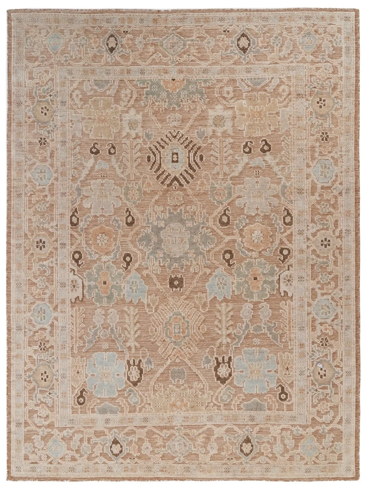 Sculpted Heritage Hand-Knotted Wool Rug - full rug