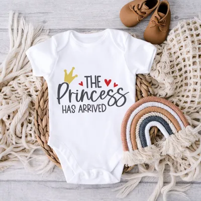 The Princess has Arrived Baby Shower Onesie, Princess Shirt for Baby, Baby Girl, Cute Baby Onesie, Baby Gift for New Born, Gift for Girl Kid