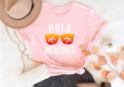 Hola Beaches Shirt, Funny Beach Tshirts, Summer Shirts, Beach Lover, Beach Shirts, Vacation Shirt, Beach Life, Cruise Shirts