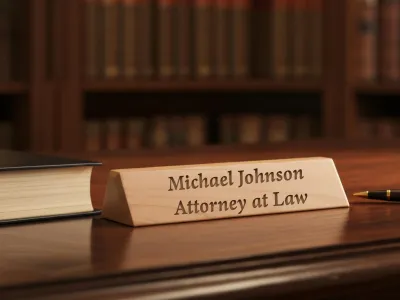 Personalized Engraved Desk Name Plate, Custom Name wedge, Custom Desk Name Sign, Office Walnut Desk Plate, Corporate Office Gifts