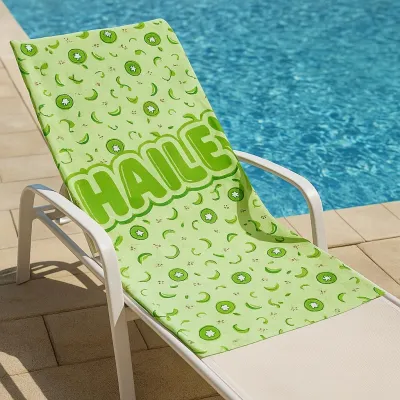 Custom Personalized Beach Towel with Name, Custom Cotton & Poly Travel Beach Pool Towel for Kids Adults