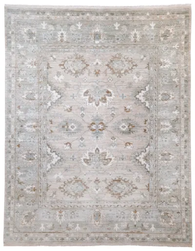Sandstone Hand-Knotted Wool Oushak Rug - full rug