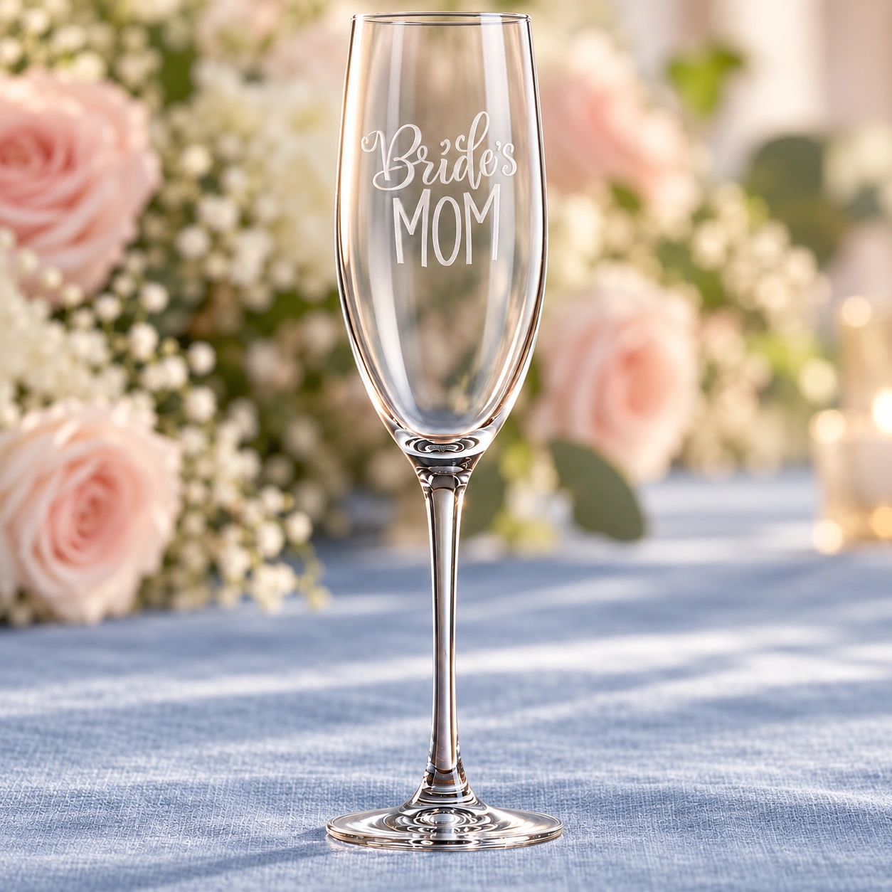 Personalized Engraved 8 oz Champagne Flute - product photography