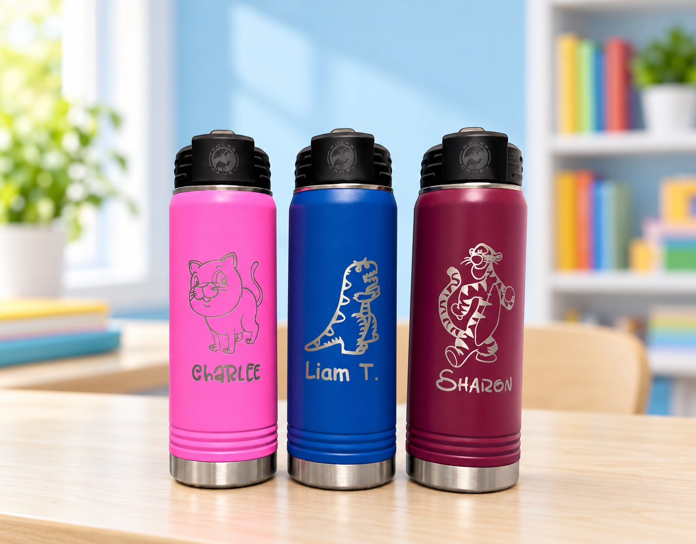 Personalized Kids Water Bottle with Straw, Back to School, 40oz Stainless…